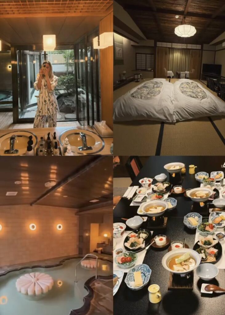Ryokan: camera tradizionale, onsen e cena